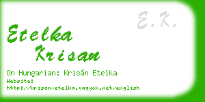 etelka krisan business card