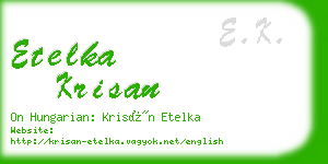 etelka krisan business card